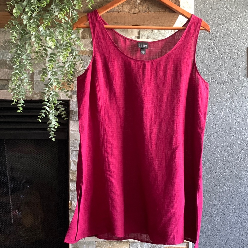 Eileen Fisher Maroon Tank Size Small